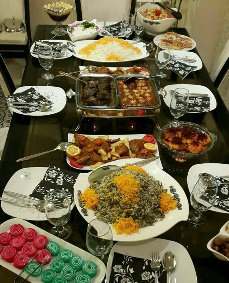 چیدمان  میز شام لاکچری