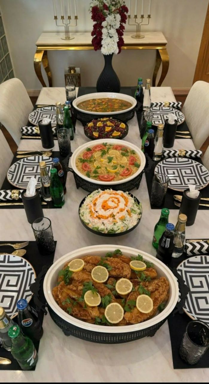 چیدمان  میز شام لاکچری