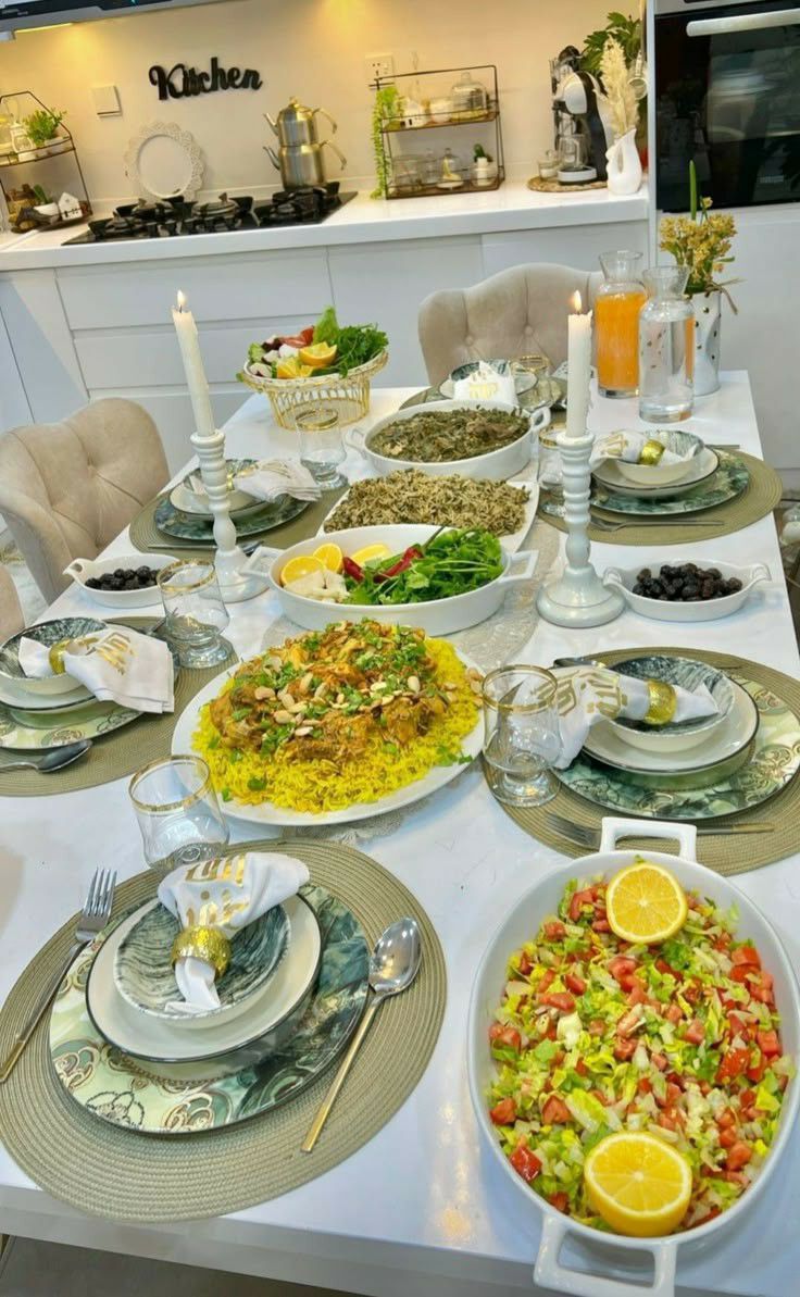 چیدمان  میز شام لاکچری