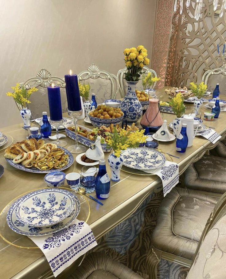 چیدمان  میز شام لاکچری