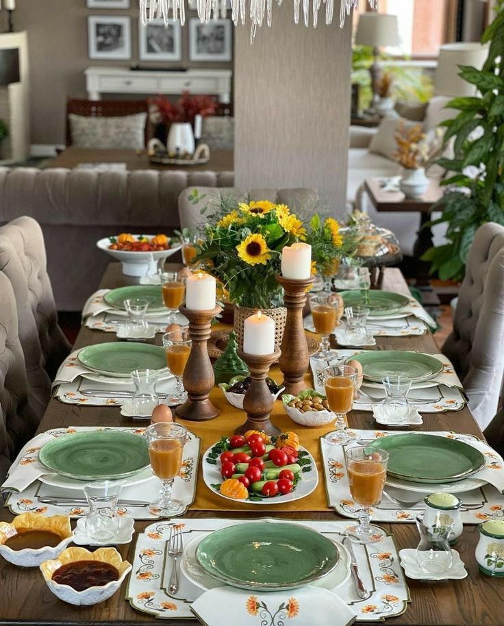 چیدمان  میز شام لاکچری
