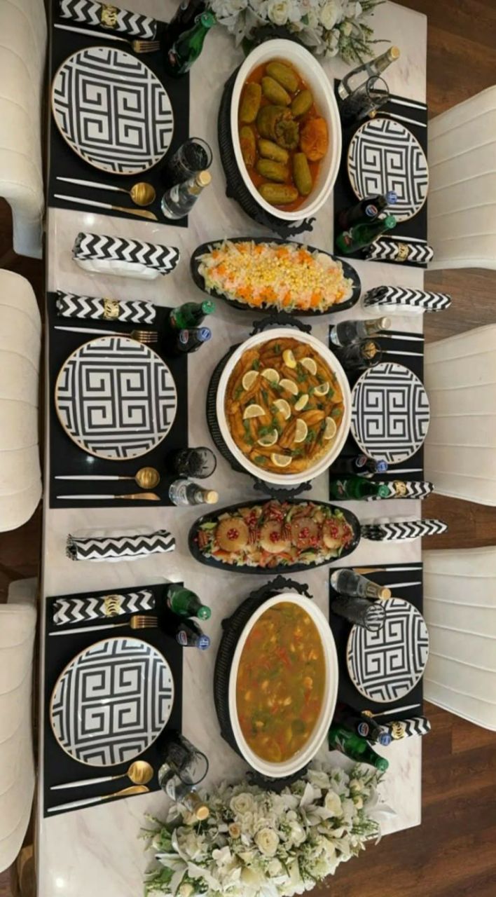 چیدمان  میز شام لاکچری
