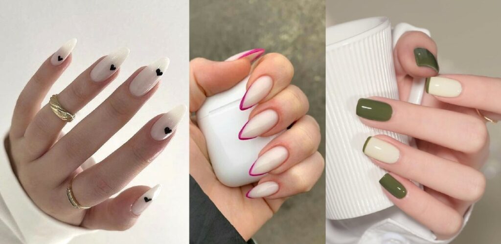 ناخن میلکی کوتاه و بلند؛ مدل های جدید پینترستی ساده و طرح دار