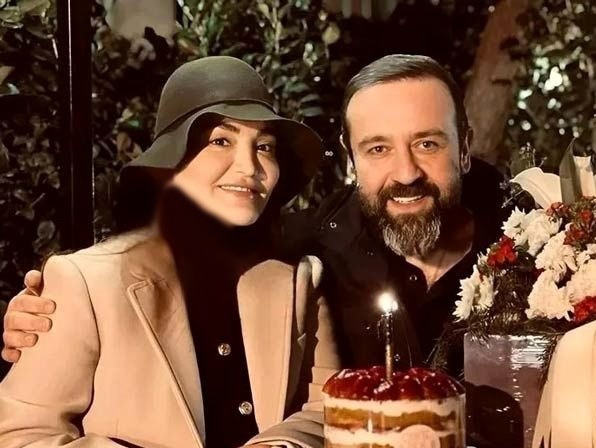 بهرنگ توفیقی و همسرش