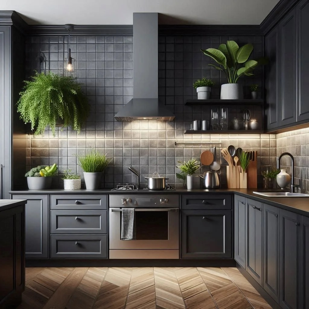 کابینت مشکی طوسی 
