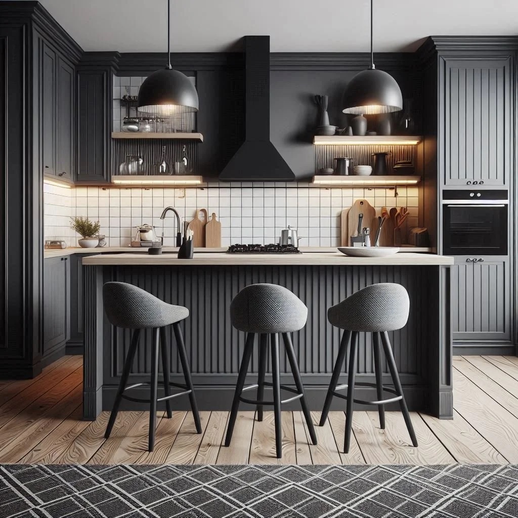 کابینت مشکی طوسی 