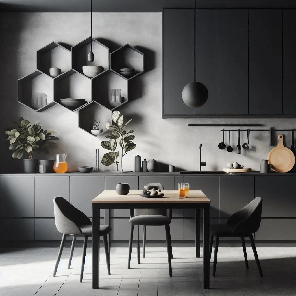 کابینت مشکی طوسی 