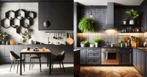 کابینت مشکی طوسی