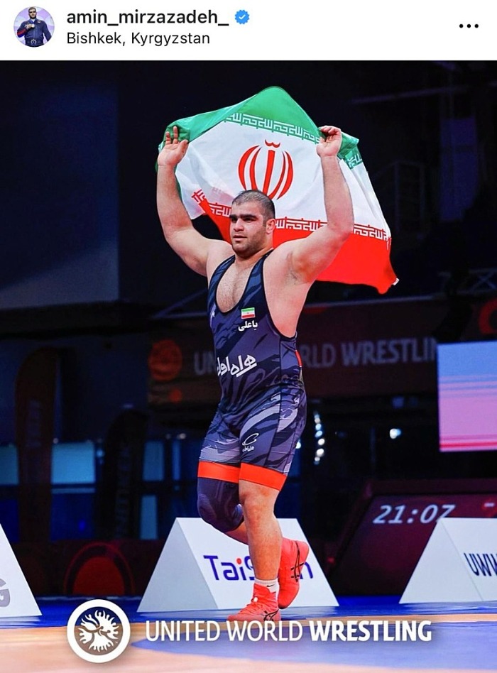 امین میرزازاده قهرمان کشتی فرنگی 