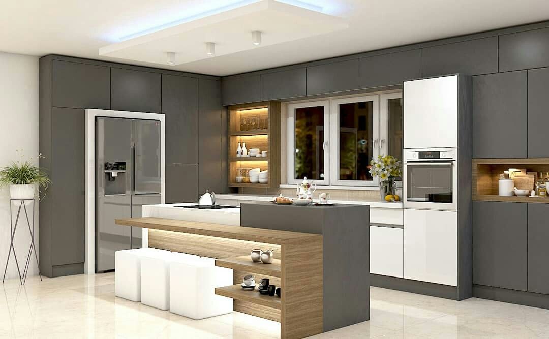 کابینت سفید طوسی