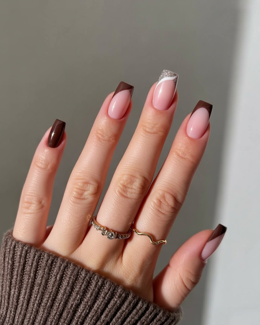 لاک ناخن فرنچ رنگی