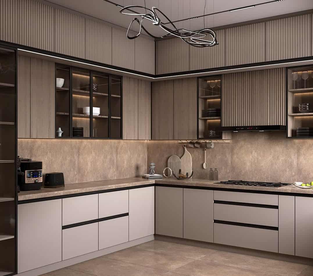 کابینت قهوه ای