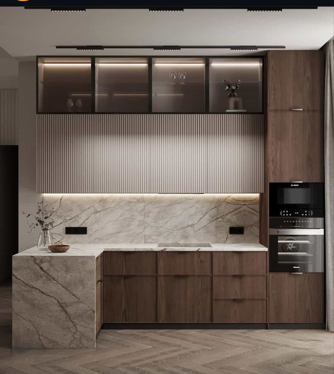 کابینت قهوه ای