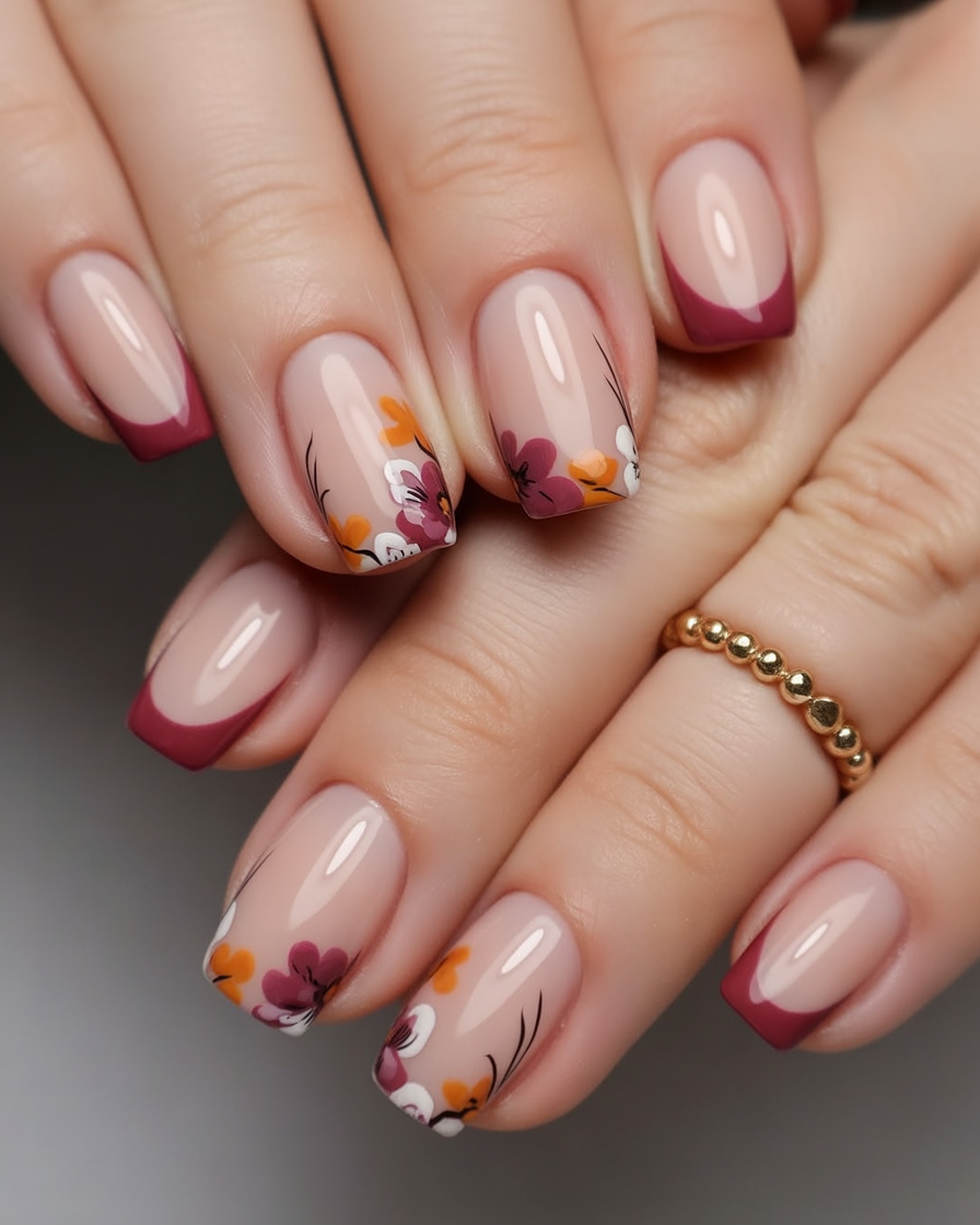 لاک ناخن فرنچ رنگی