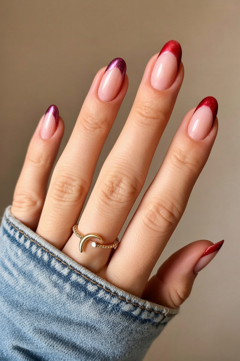 لاک ناخن فرنچ رنگی