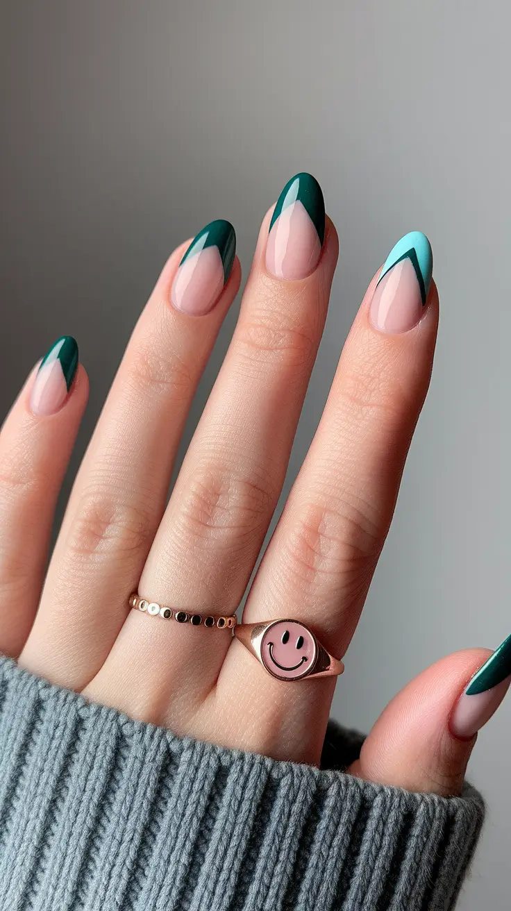 لاک فرنچ رنگی