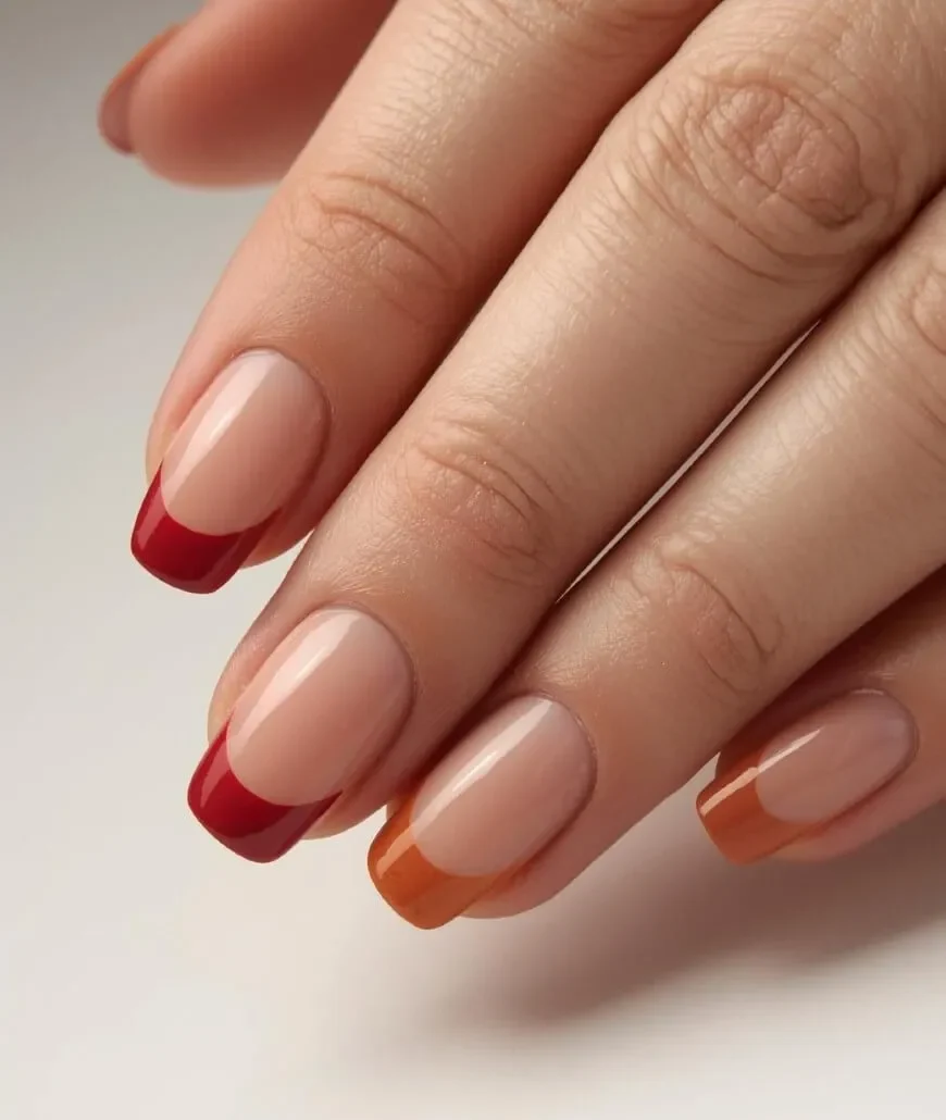 لاک فرنچ رنگی