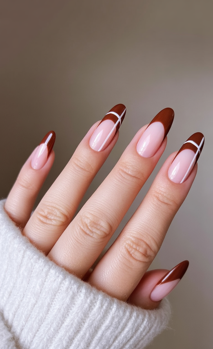 لاک ناخن فرنچ رنگی