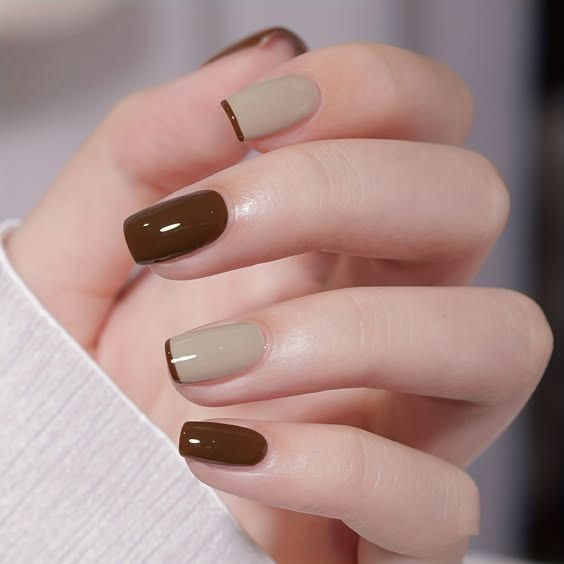 لاک ناخن فرنچ رنگی