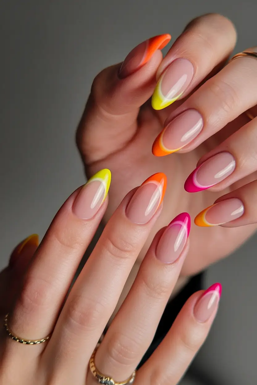 لاک فرنچ رنگی