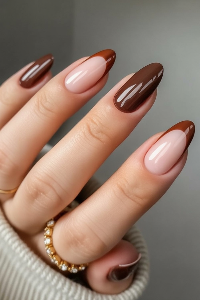 لاک ناخن فرنچ رنگی