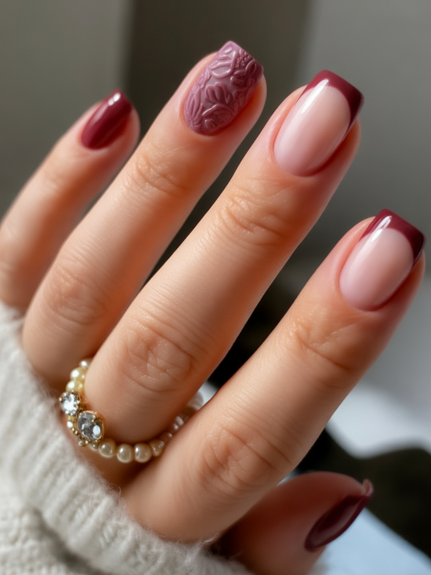 لاک ناخن فرنچ رنگی