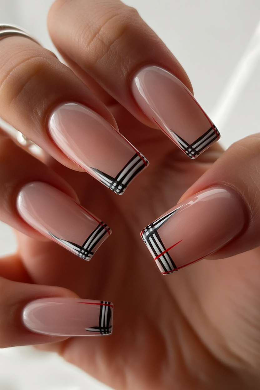 لاک ناخن فرنچ رنگی