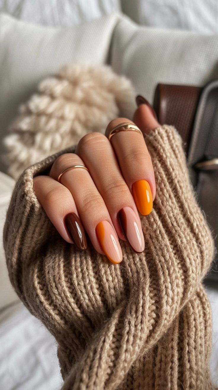 لاک ناخن فرنچ رنگی