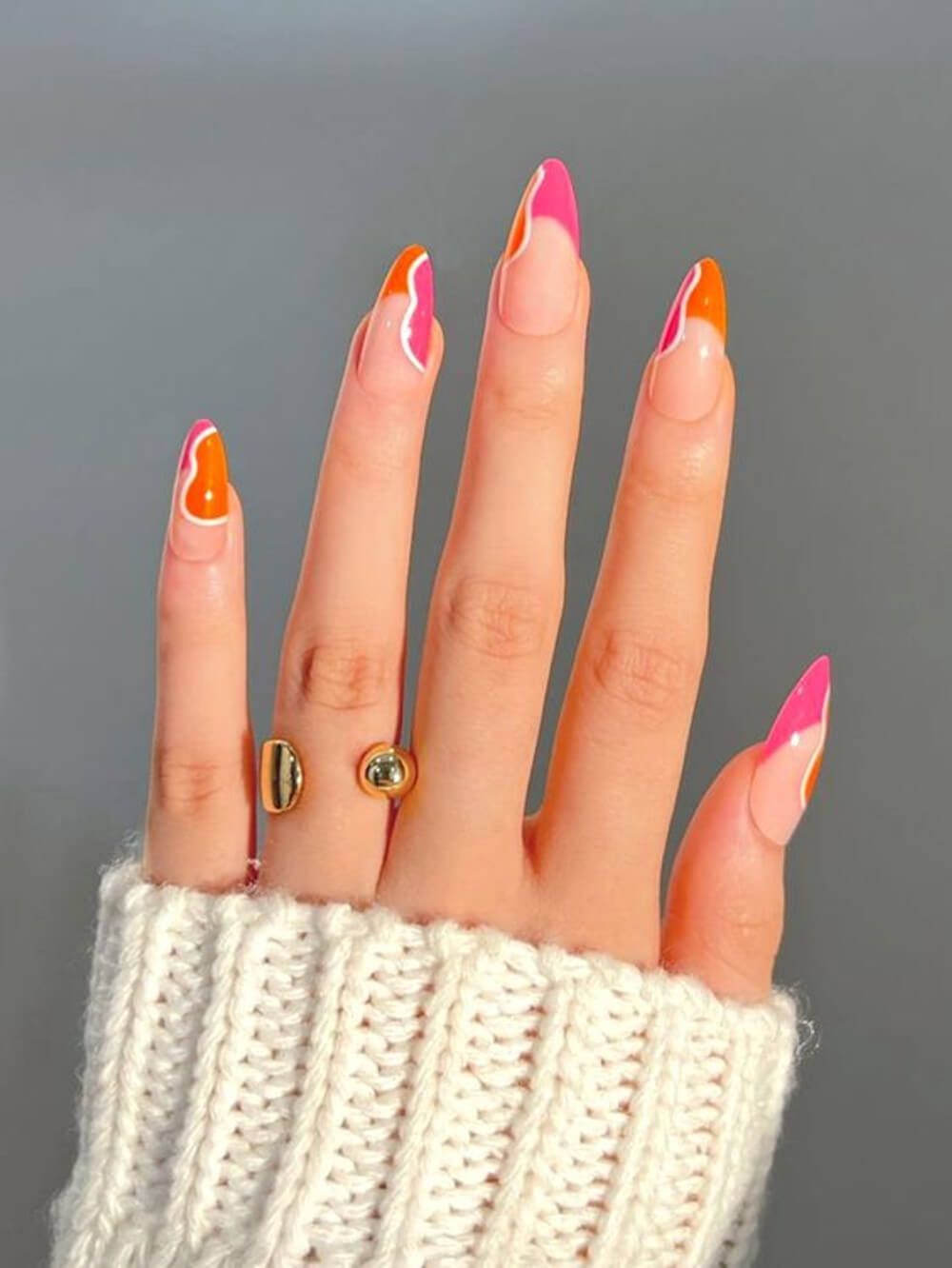 لاک ناخن فرنچ رنگی