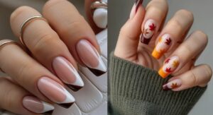 لاک فرنچ پاییزی