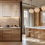 کابینت بژ و مات