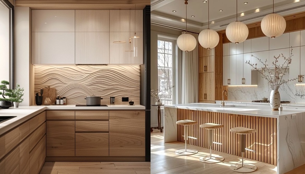 کابینت بژ و مات