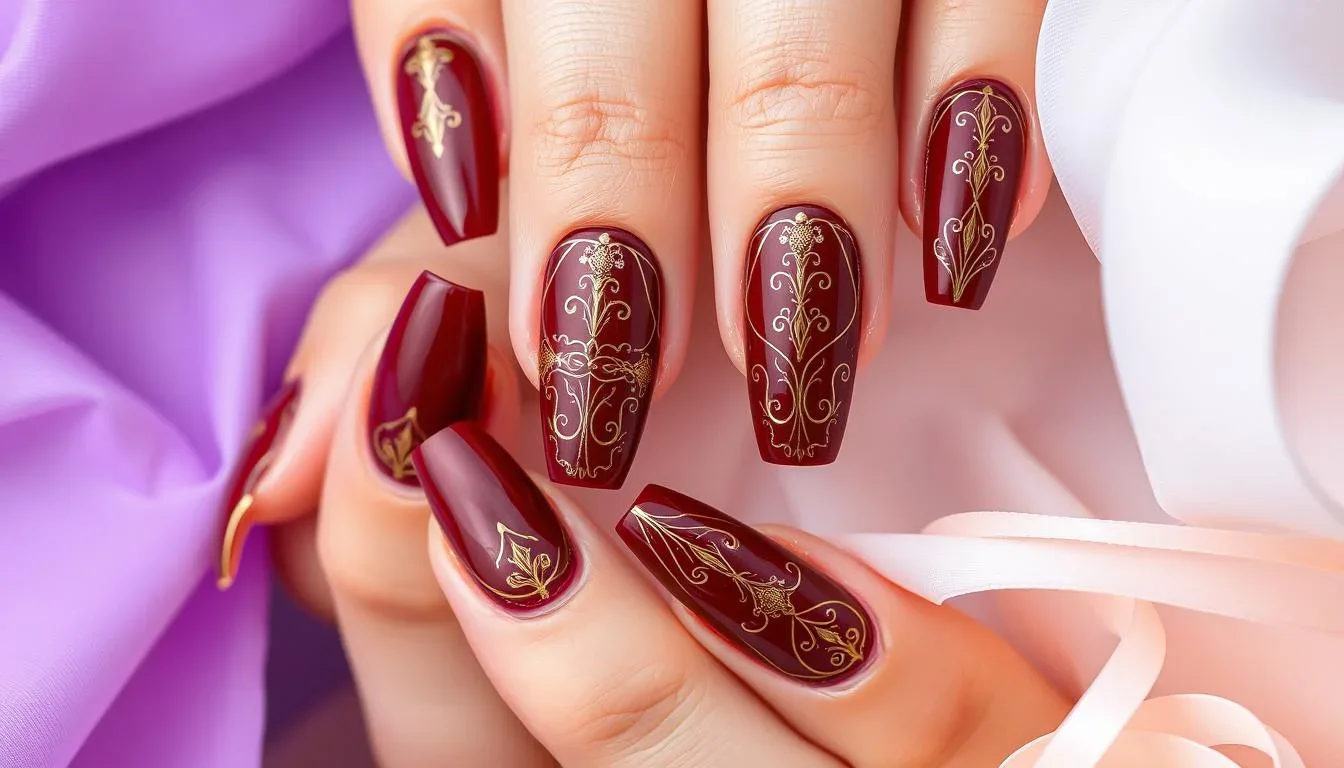 لاک ژل شرابی و خردلی