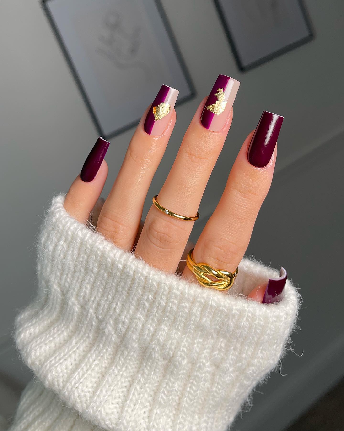 لاک ژل شرابی و خردلی
