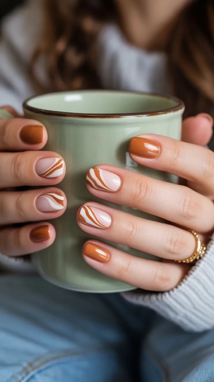 لاک ژل شرابی و خردلی