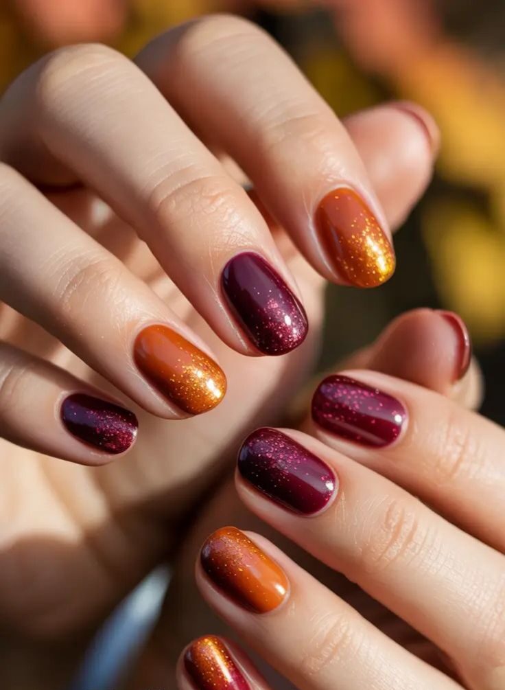 لاک ژل شرابی و خردلی