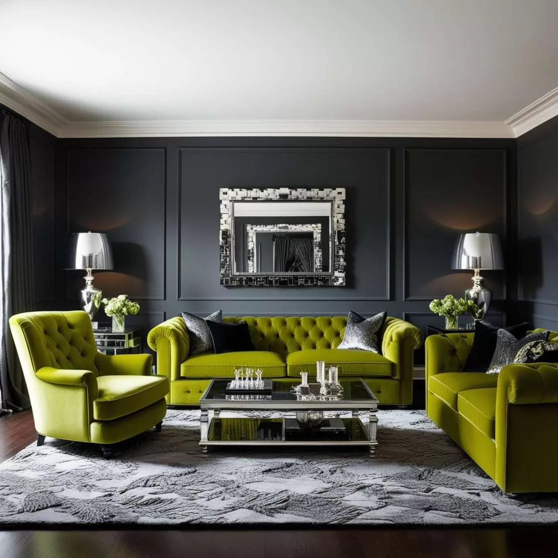 مبل طوسی و سبز