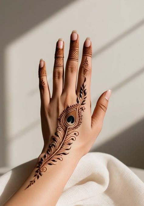 نقش حنا ساده دخترانه