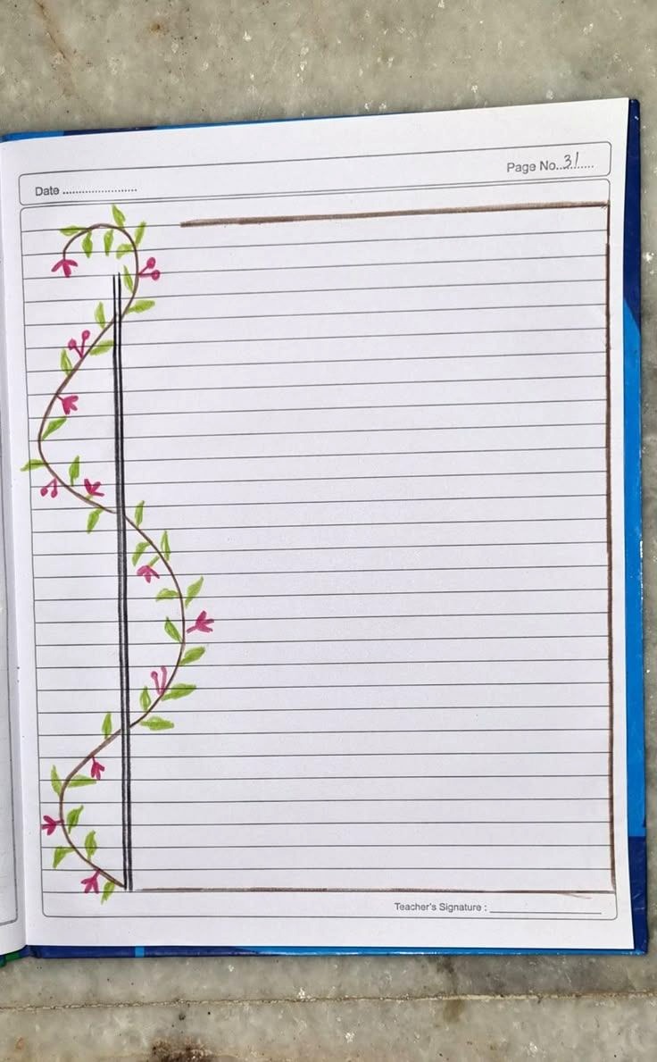 نقاشی دفتر مشق دخترانه