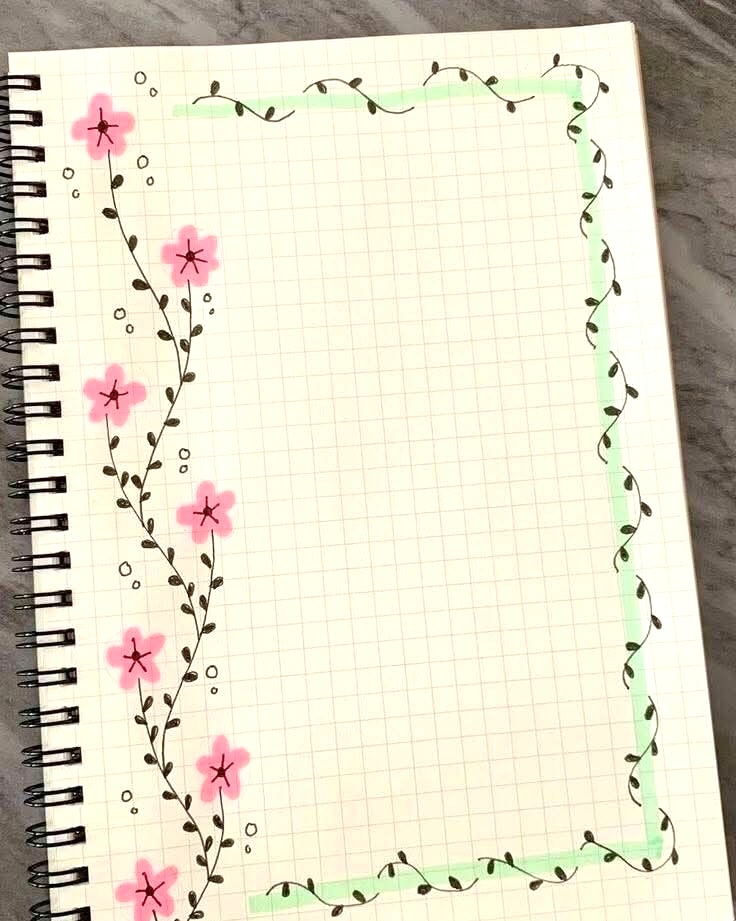 نقاشی دفتر مشق دخترانه