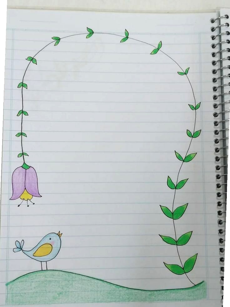 نقاشی دفتر مشق دخترانه