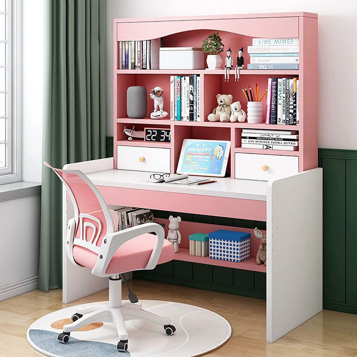 مدل میز تحریر و مطالعه کوچک برای بچه ها - تاشو - کتابخانه دار و مینیمال