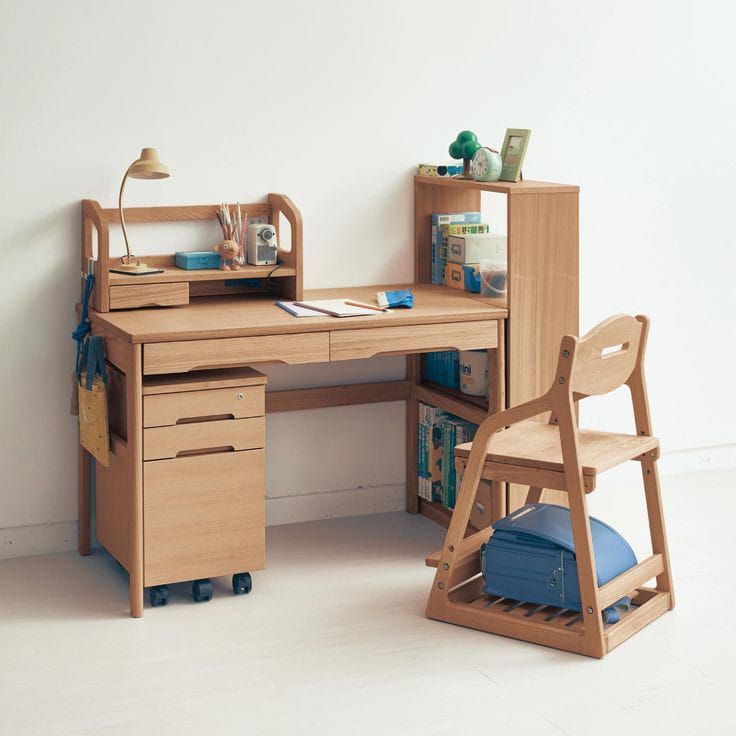 مدل میز تحریر و مطالعه کوچک برای بچه ها - تاشو - کتابخانه دار و مینیمال