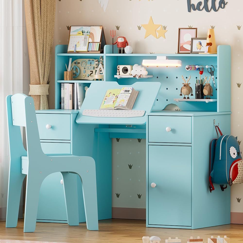 مدل میز تحریر و مطالعه کوچک برای بچه ها - تاشو - کتابخانه دار و مینیمال