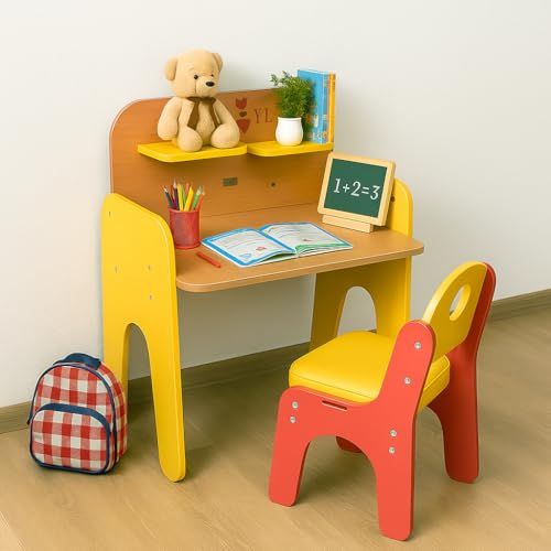 مدل میز تحریر و مطالعه کوچک برای بچه ها - تاشو - کتابخانه دار و مینیمال