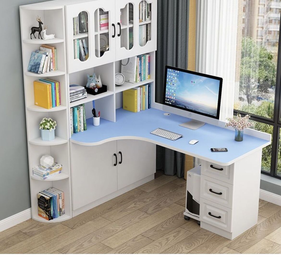 مدل میز تحریر و مطالعه کوچک برای بچه ها - تاشو - کتابخانه دار و مینیمال