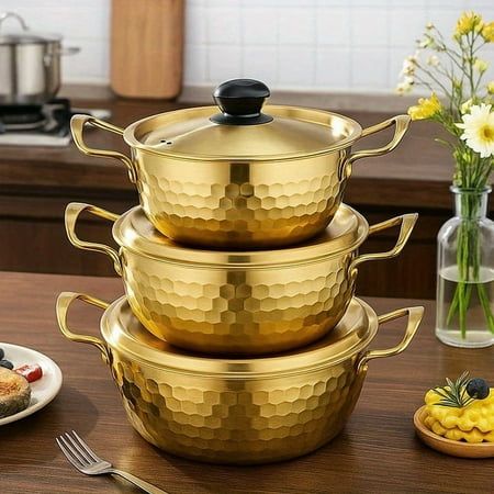 سرویس قابلمه طلایی استیل