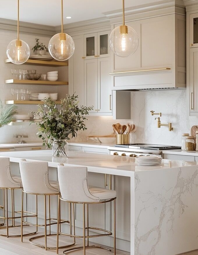 کابینت سفید و رنگی