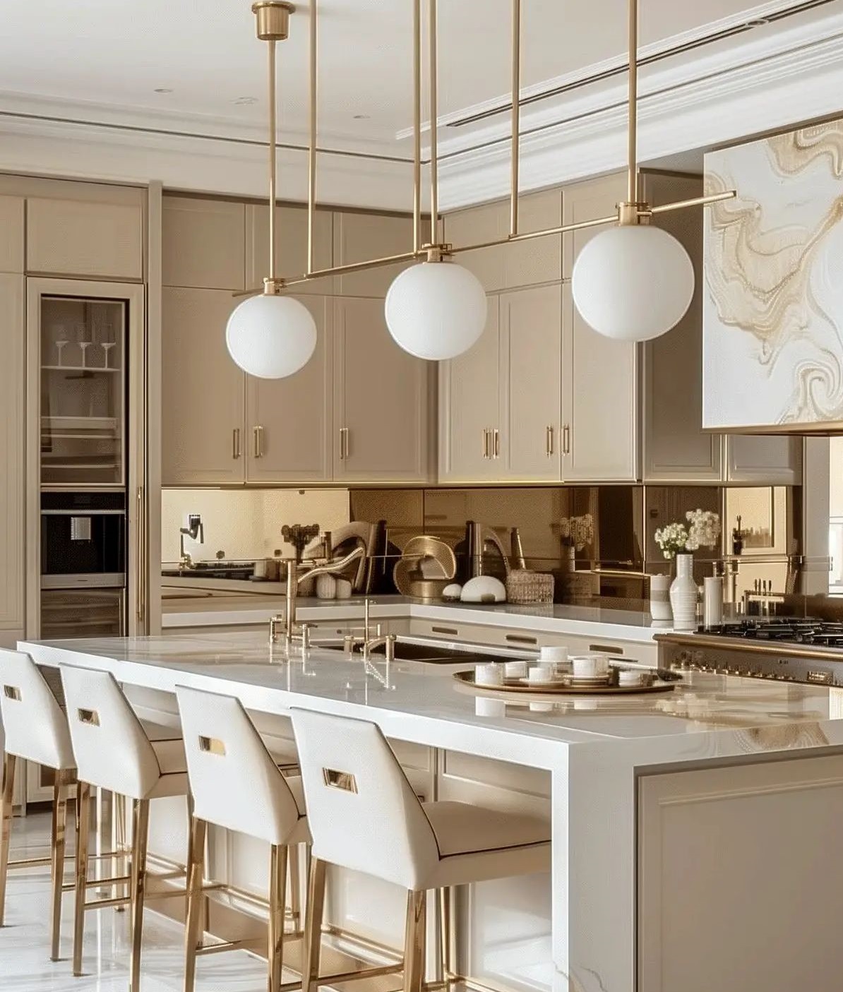 کابینت سفید و رنگی