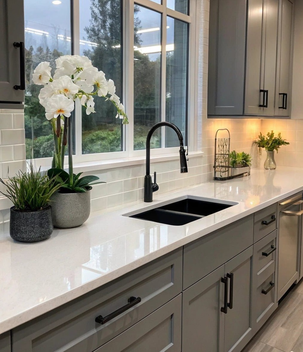 کابینت سفید و رنگی